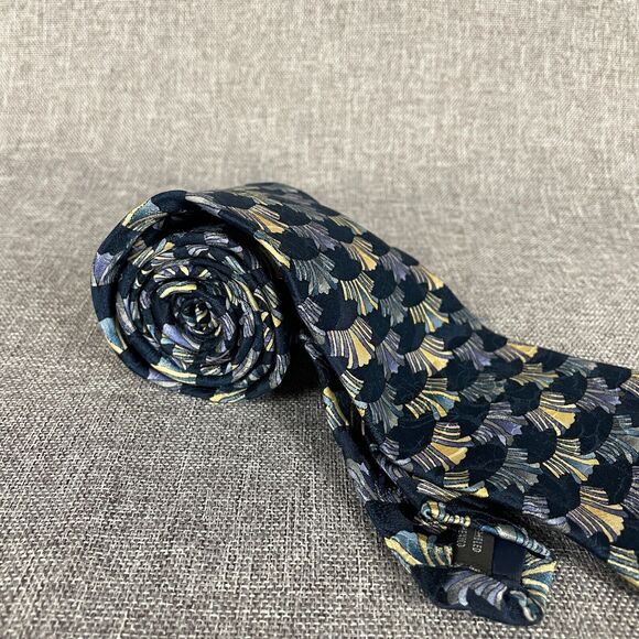 J. Garcia Jerry Garcia Mens Abstract Silk Tie Collector's Edition Neck Tie Blue - Picture 3 of 6